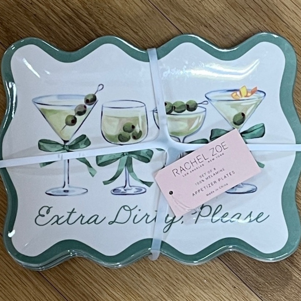 Whimsical Melamine Appetizer Plates: Set of 6